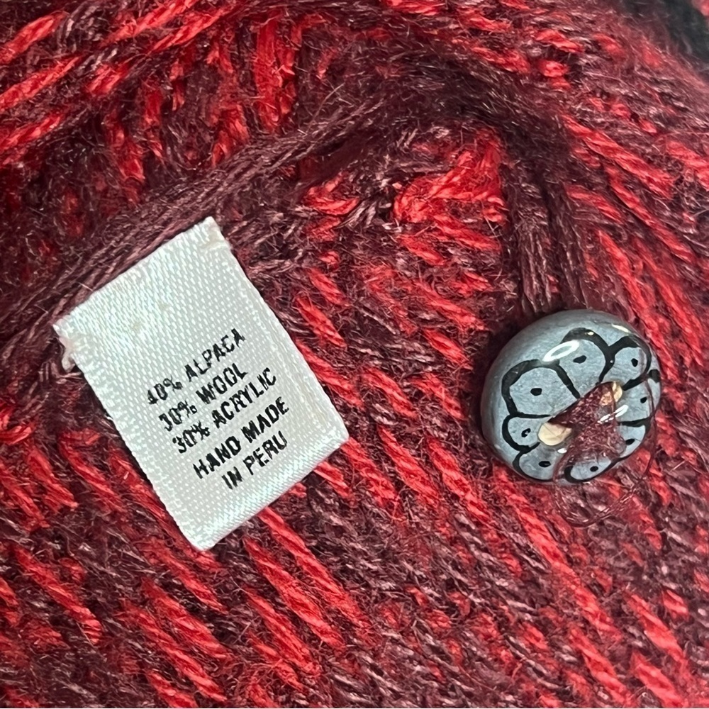 Vintage Alpaca Imports Handmade Knit Cardigan Sweater - Picture 6 of 6